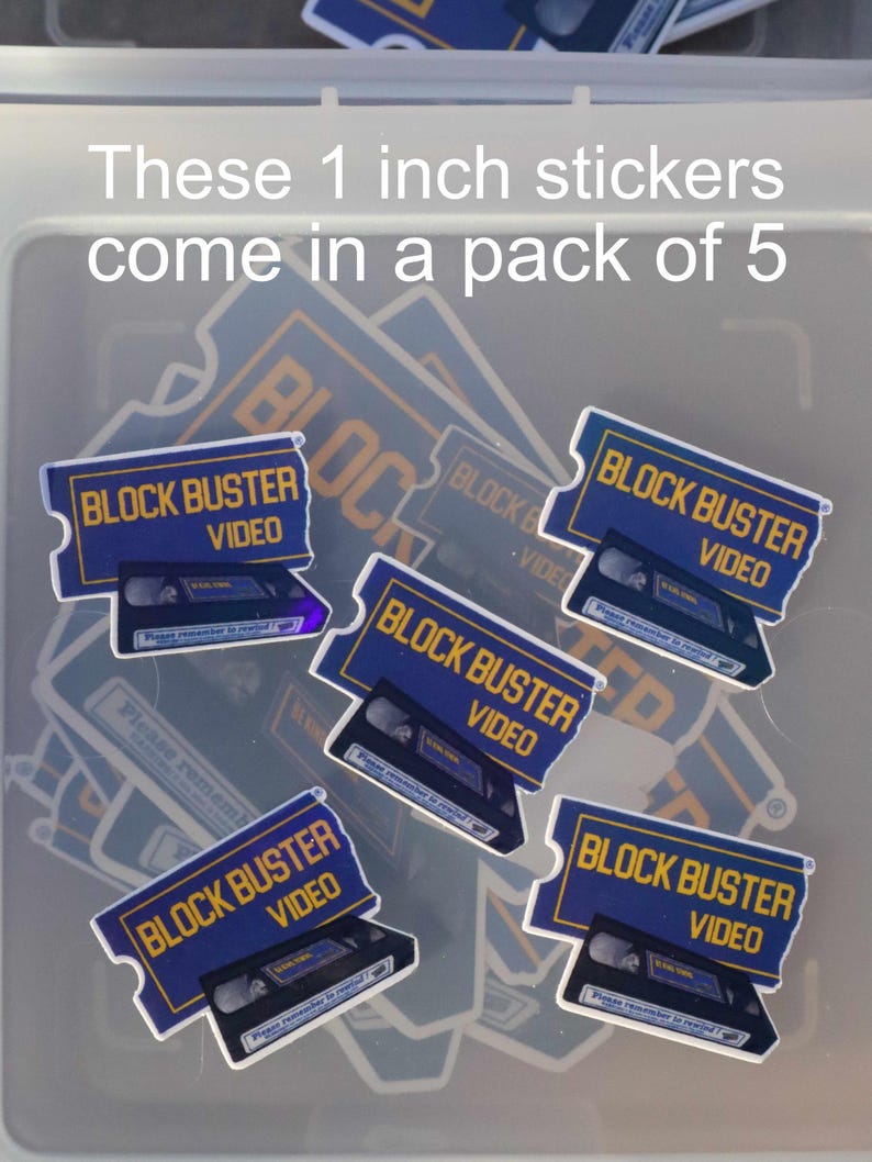 VHS Tape Blockbuster Video Sticker, 90s Nostalgia Stickers, Retro Movie ...