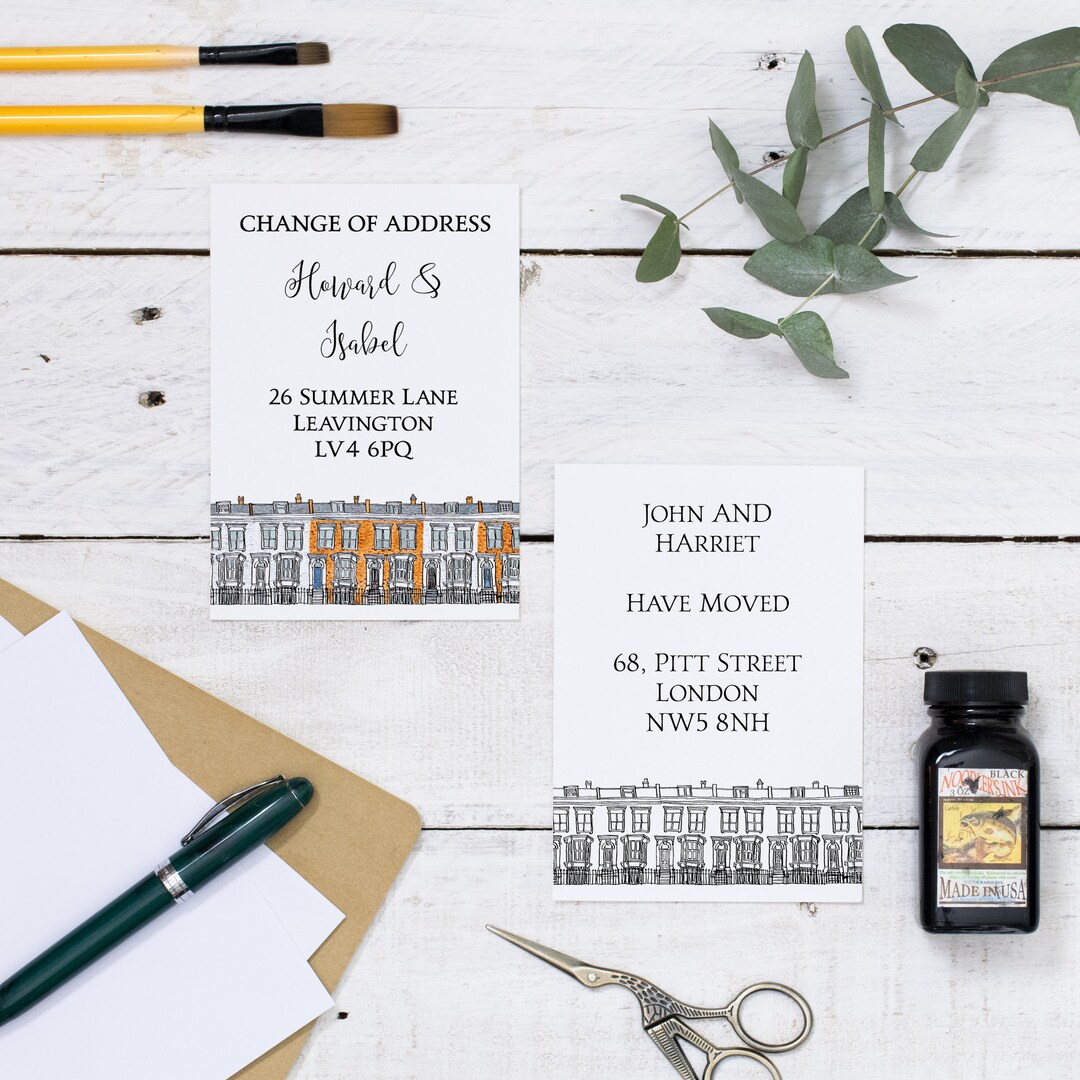 Custom Change of Address Cards: Personalised Moving Cards or New ...