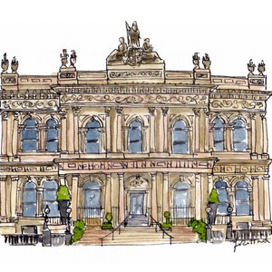 Wedding Thank You Cards: Personalised with an art sketch of your illustrated Venue. Watercolour stationery for your hand made wedding. image 10