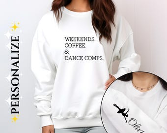 Personalized Dance Mom Sweatshirt Comfort Colors Custom Dance Mom Shirt with Kids Names on Sleeve Dance Competition Sweatshirt Dance Mom