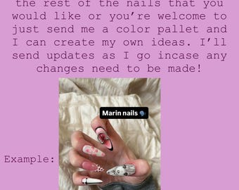custom anime nail set