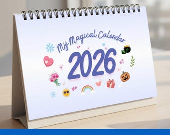 Cute 2026 Monthly Calendar Printable