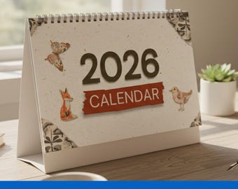 Rustic 2026 Monthly Calendar Printable
