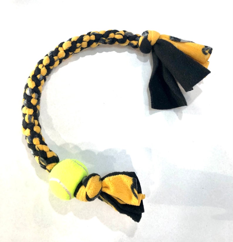 Yellow Black Fleece Dog Tug image 6