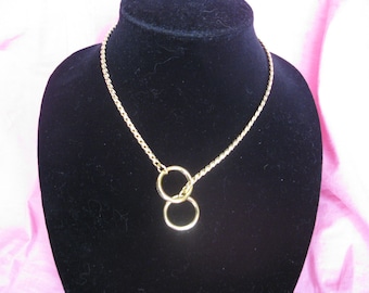 18" Gold Necklace, Snake Chain Necklace, Choke Chain Necklace