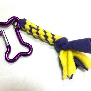 Best of Breed Key Chain Dog Bone Purple and Yellow image 1