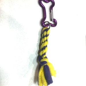 Best of Breed Key Chain Dog Bone Purple and Yellow image 10