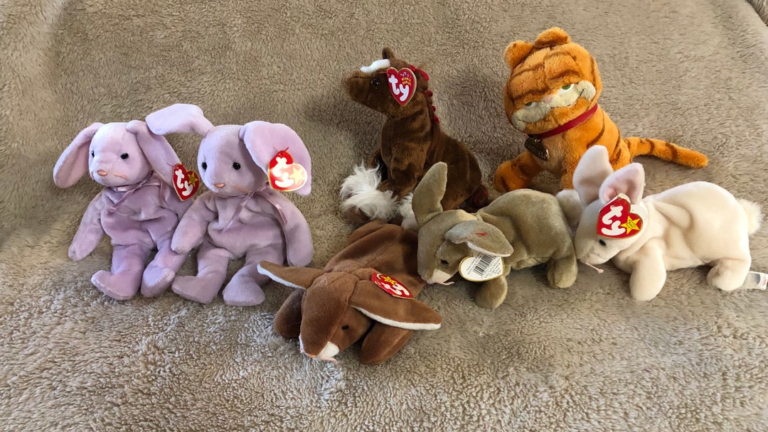 Ty Beanie Babies Floppity Ears Nibbly Nibbler Hoofer Etsy