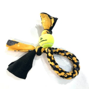 Yellow Black Fleece Dog Tug image 8