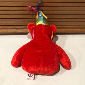 Happy Birthday Red Bear Ty Beanie Babies image 4