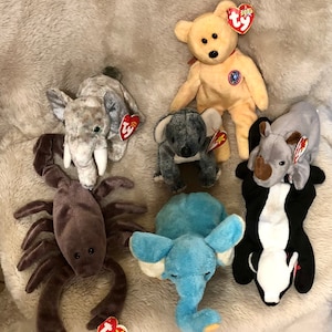 Ty Beanie Babies Sunny, Jimbo Stinky Stinger Spike Eucalyptus