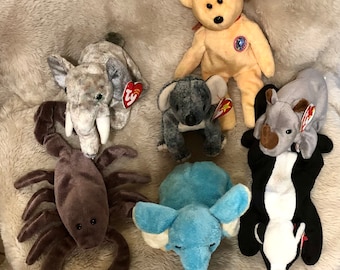 Ty Beanie Babies Sunny, Jimbo Stinky Stinger Spike Eucalyptus