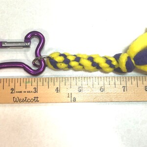 Best of Breed Key Chain Dog Bone Purple and Yellow image 9