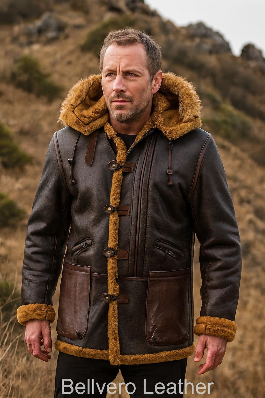 Veste En Cuir Homme Winchester – Bomber Marron Taille L – Occasion Parfait état – Style Motard