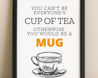 Funny Kitchen Quote Print – Humorous A4 Wall Art (Print Only)
