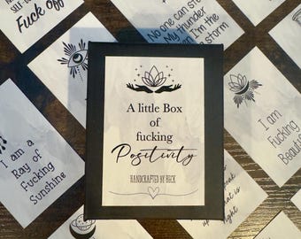 Swearing Affirmation Cards Gift Box – pack of 20 - Funny Adult Positivity