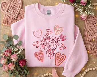 Sudadera de cuello redondo para el día de San Valentín