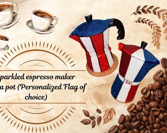 Cafetera personalizada / Bandera a elegir