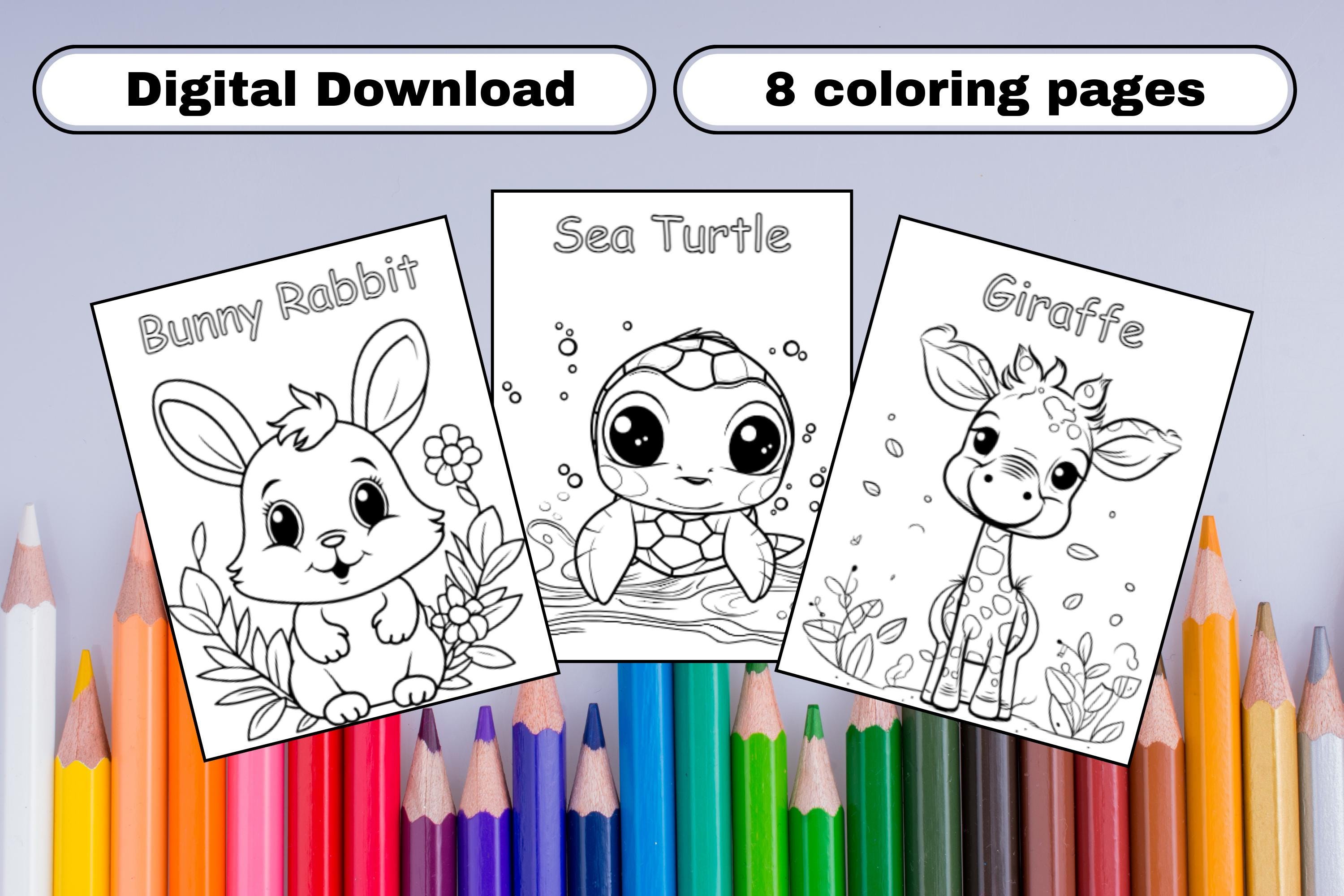Printable Coloring Pages (digital Download) - Etsy