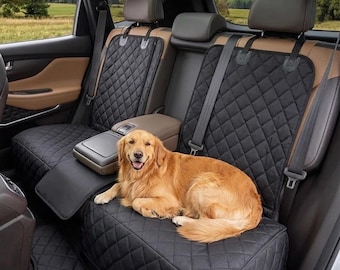 Waterproof Dog Car Seat Cover, Pet Back Seat Cover, Travel Protector
