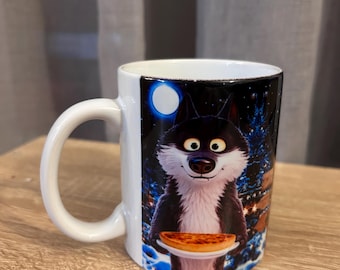 Mug loup illustré - Le Mal Aimé - Tasse fantasy originale - Cadeaux nature et féerique