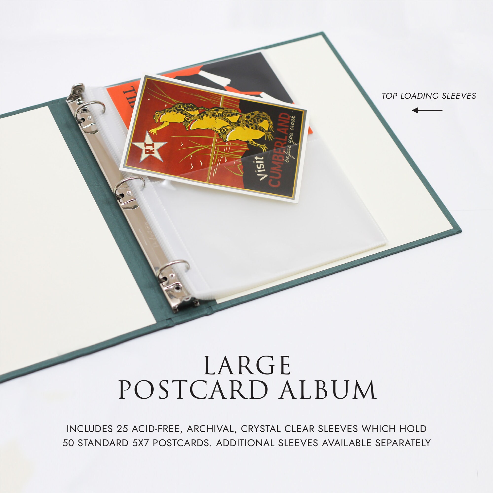 Holiday Card Album Sleeves (for 5x7 Cards) Set Of 10 - Rag & Bone Bindery