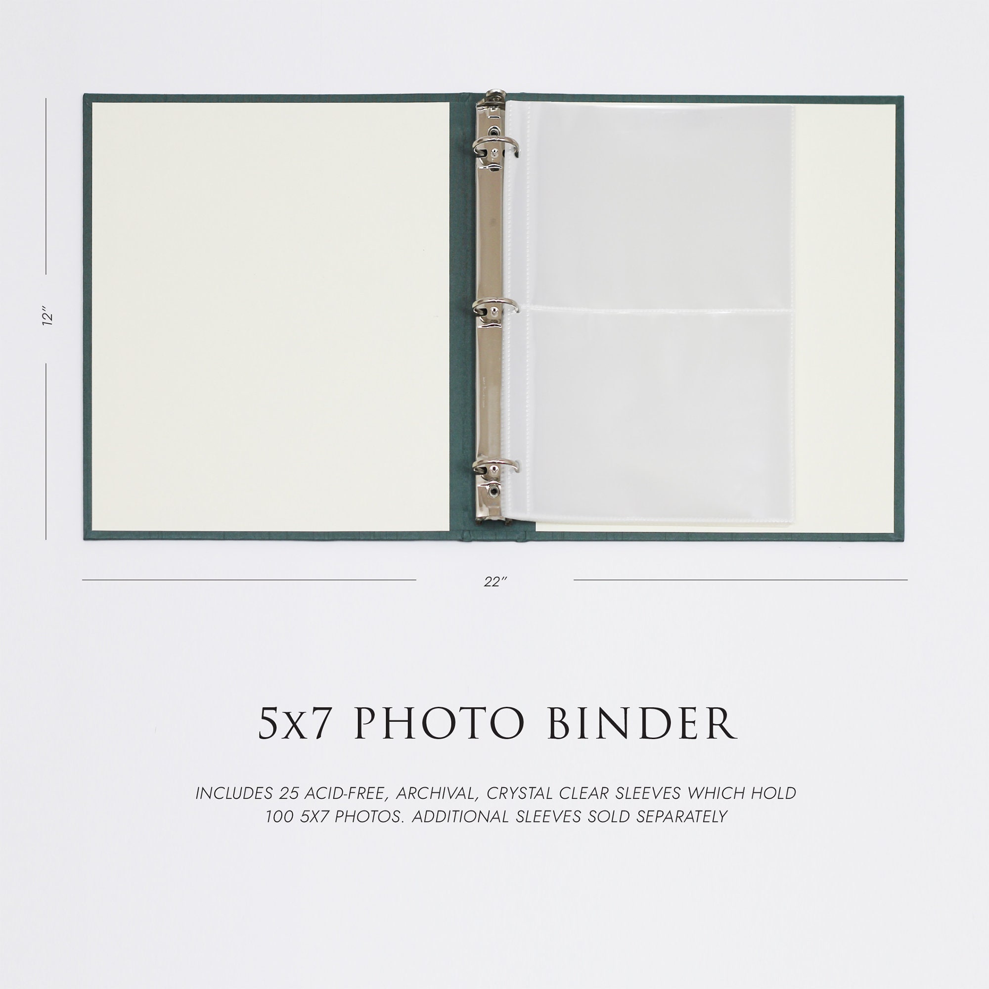 Photo Binder for 5x7 photos, Cover: Natural Linen
