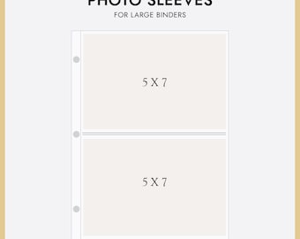 5x7 Photo Binder Sleeves Pack of 10 For 40 Photos | Crystal Clear PVC-Free Archival Top-Loading