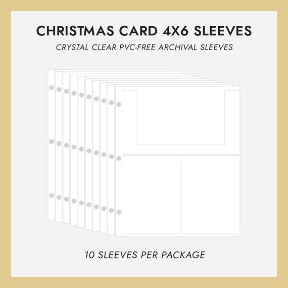 4x6 card sleeves Medium 3-Ring Clear Pocket Album Refill: 4x6
