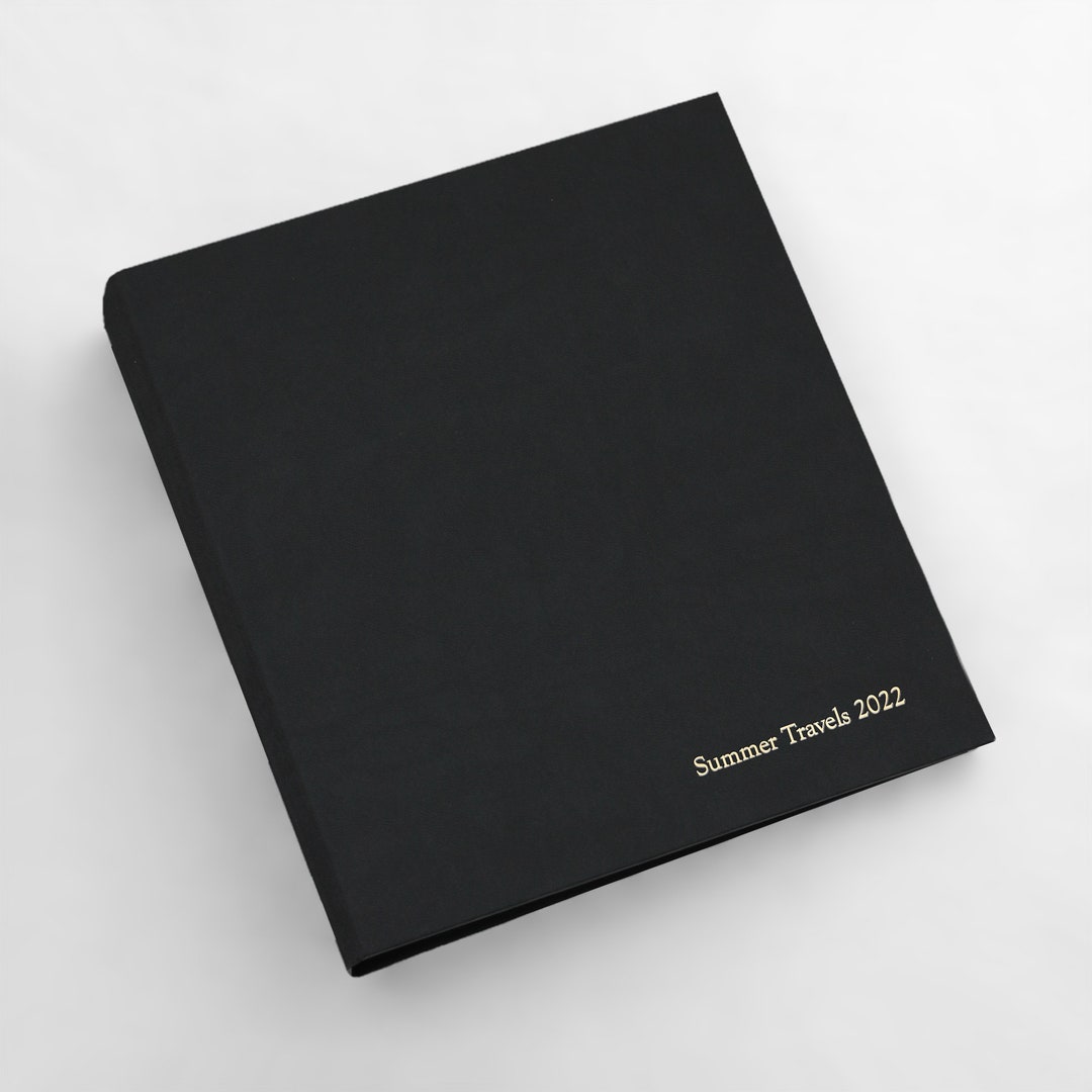 PERSONALIZED 4x6 Photo Binder With Black Vegan Leather Cover Etsy