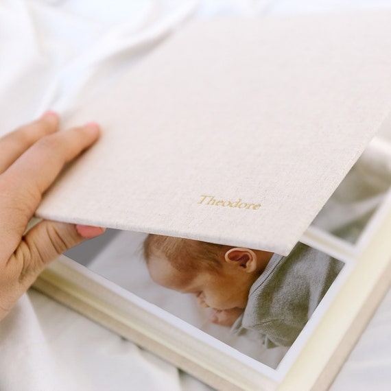 Medium Photo Binder For 4x6 Photos, Cover: Natural Linen