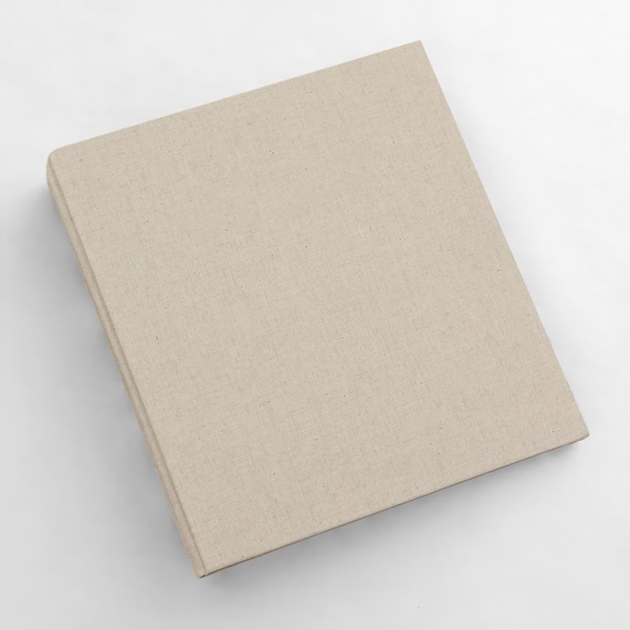 5x7 Photo Binder With Natural Linen Cover Holds up to 200 Photos