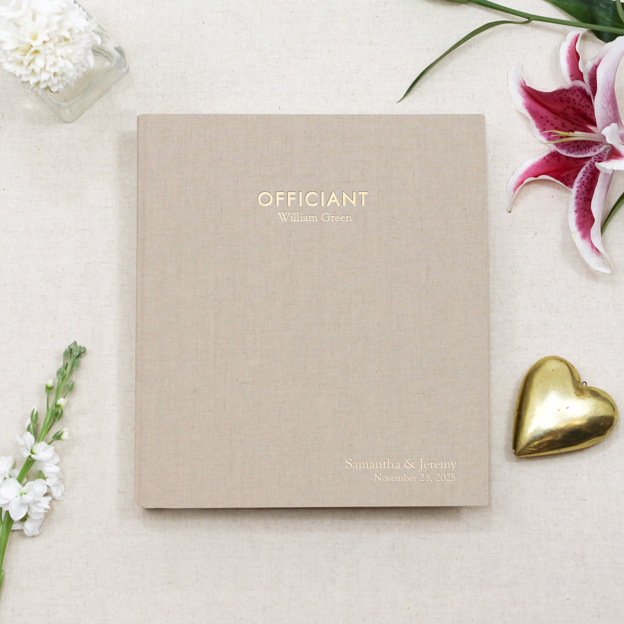 Large 10 x 15 Paper Page Album | Cover: Moss Vegan Leather