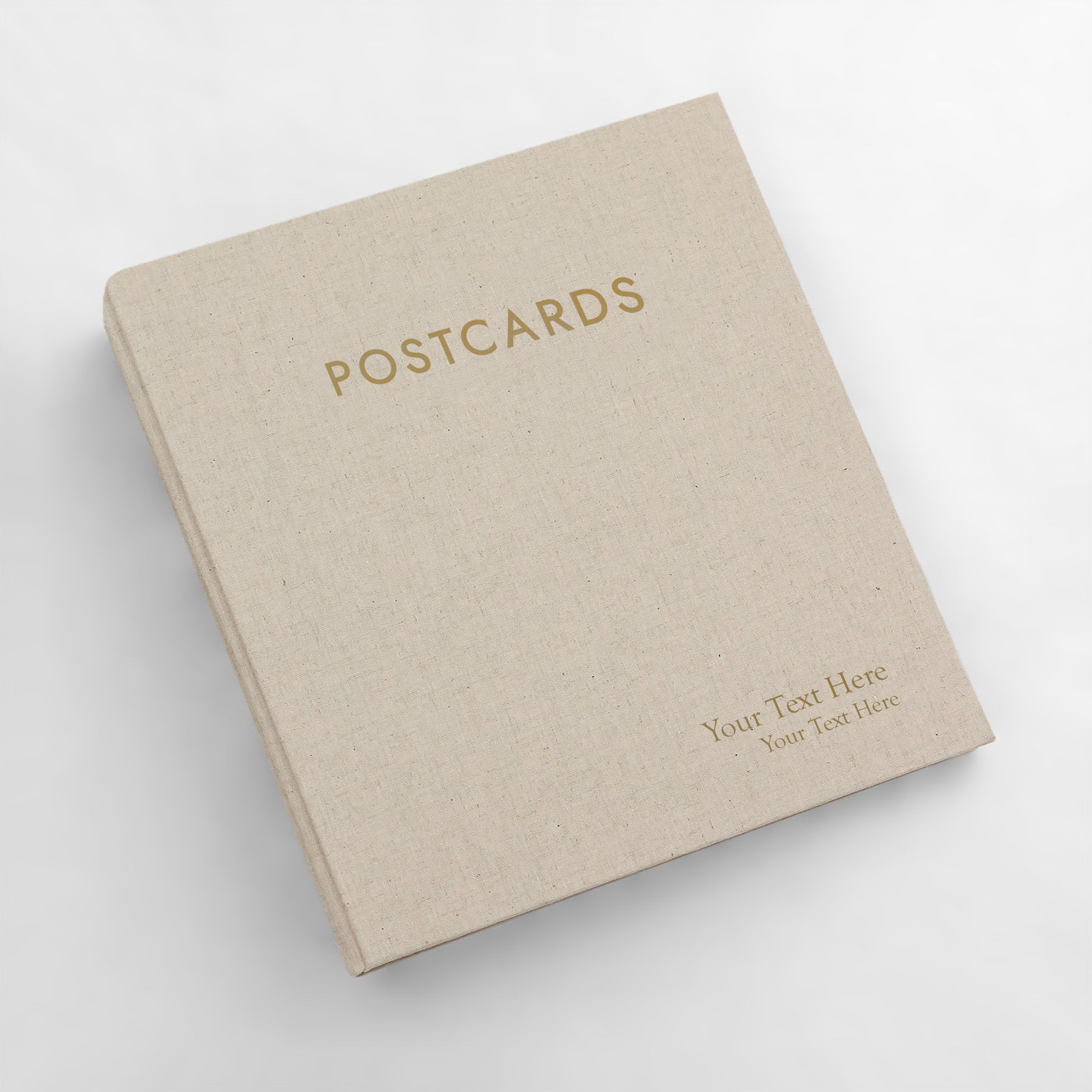 Medium Postcard Album With Natural Linen Cover | 2 Postcards Medium Postcard Album With Natural Linen Cover | 2 Postcards