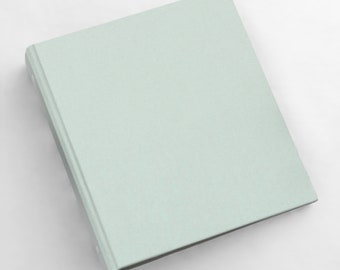 Storage Binder with Pastel Blue Cotton Cover | Holds Standard 8.5. x 11 Pages | 200 Page Capacity | 1 inch Rings