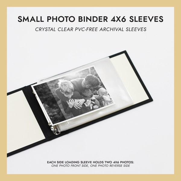 Small 4x6 Photo Binder Sleeves Pack of 10 For 40 Photos Fits Small Photo Binder Crystal Clear PVC-Free Archival Photo Album Sleeves