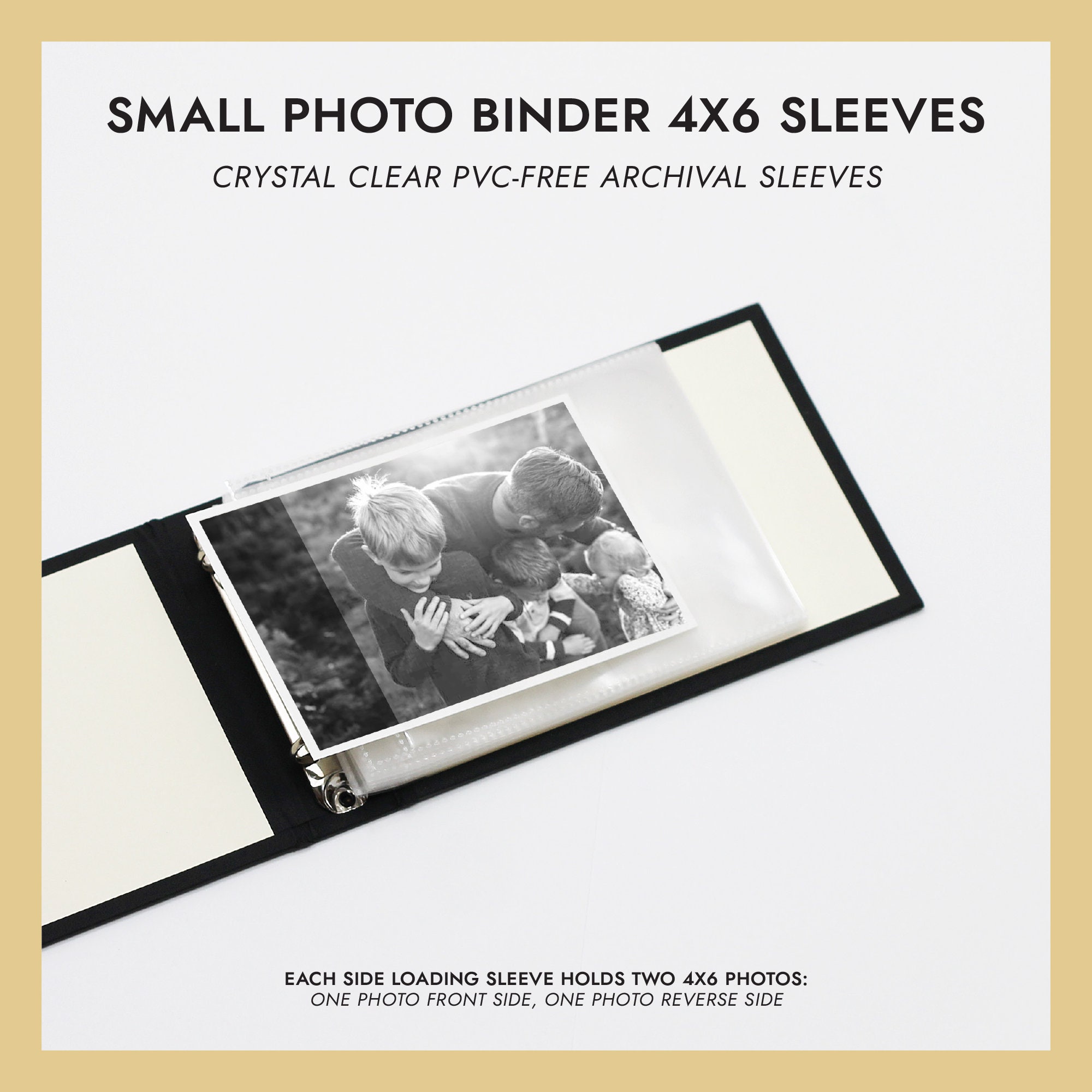 2-Pack Clear Plastic Index Card Holders - 80 Page Binder With 160 Sleeves  For 4x6" Cards,