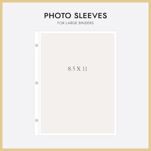 8.5x11 Storage Binder Page Protector Sleeves Pack of 10 Crystal Clear PVC-Free Archival Photo Album Top Loading Document Sleeves