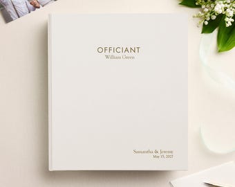Wedding Officiant Binder Personalized | Ceremony Script & Notes Organizer