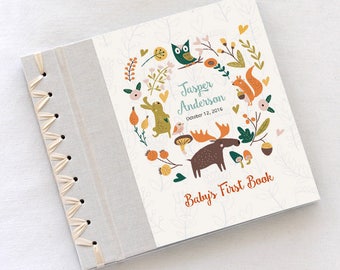Personalized TWO MOMS Baby&#39;s First Book With &quot;Forest Friends&quot; Cover {LGBT}