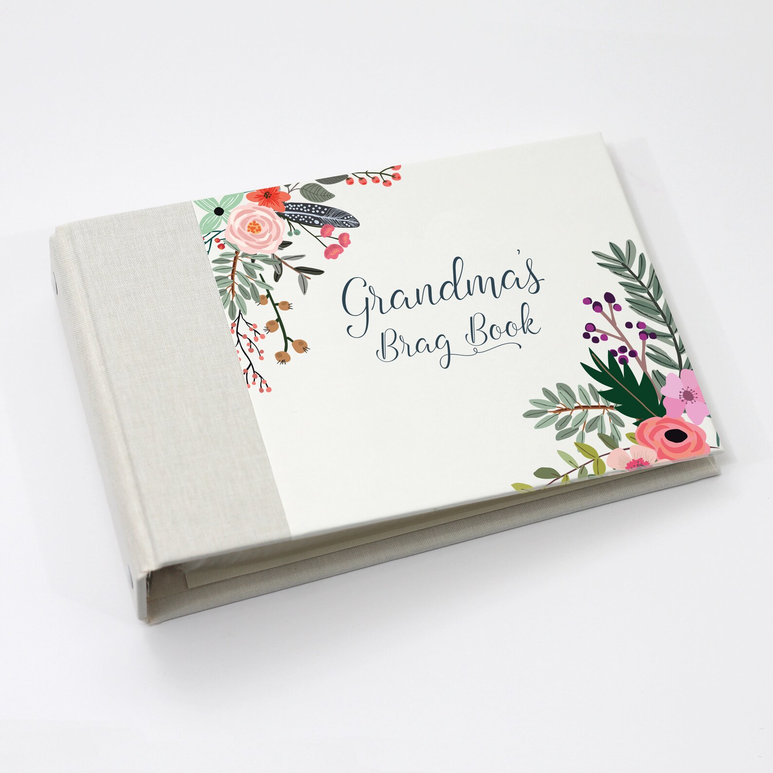 Grandma’s Brag Book With corner Bouquet Cover | Etsy