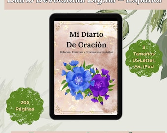 Diario Devocional Cristiano en Español PDF – Journal de Oración – 200 Páginas – iPad, tablet o Imprimible