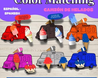 ESPAÑOL Color Matching Activity for kids, Sorting, Printable, Homeschool Preschool Curriculum, Montessori Materials
