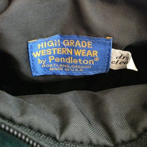 Vintage Pendleton High Grade Western Wear Wool Bag Travel Pouch Cosmetic Case image 3