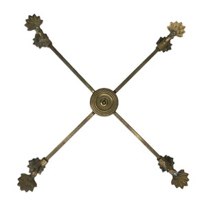 VTG Brass Cross Footed Adjustable Expandable Trivet Hot Dish Holder/ Plant Stand