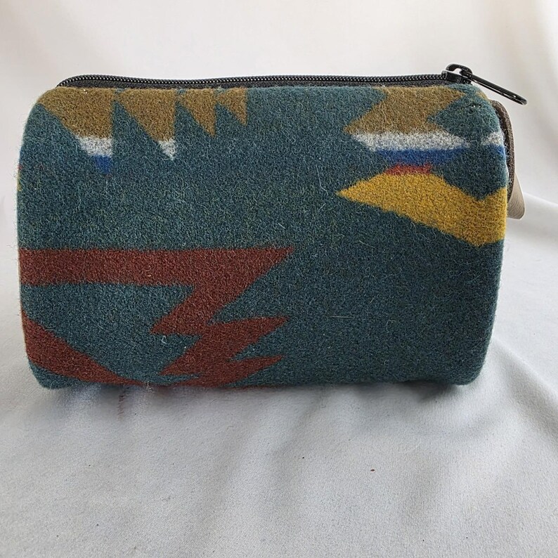 Vintage Pendleton High Grade Western Wear Wool Bag Travel Pouch Cosmetic Case image 5