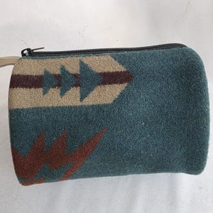 Vintage Pendleton High Grade Western Wear Wool Bag Travel Pouch Cosmetic Case image 12