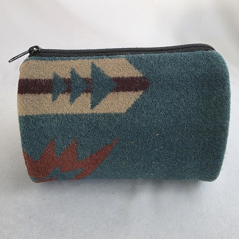 Vintage Pendleton High Grade Western Wear Wool Bag Travel Pouch Cosmetic Case image 2