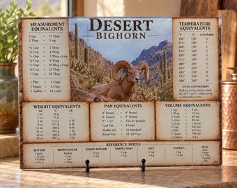 Desert Bighorn Glass Cutting Board, Kitchen Conversion Chart, Arizona Southwest Kitchen Decor