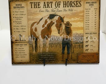 Tabla de cortar de vidrio texturizado con diseño de caballos, decoración de cocina ecuestre del oeste